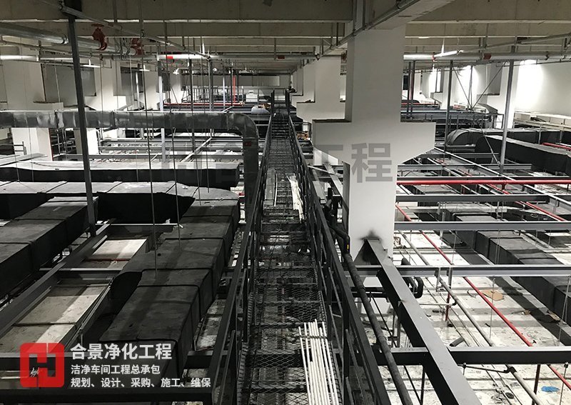 鋰電池?zé)o塵車(chē)間廠(chǎng)房建設(shè)施工中